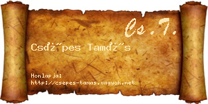 Csépes Tamás névjegykártya
